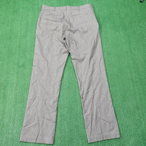Roundtree & Yorke Performance Pants Mens 36x34 Gray Work Play Polyester - Picture 4 of 9